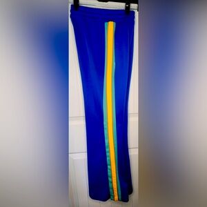 FREE PEOPLE She’s A Rainbow-Blue Flare Track Pants. Size XS-